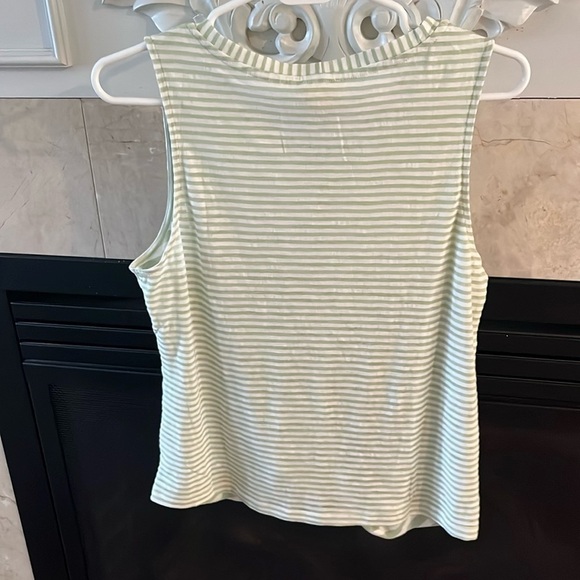 Hem & Thread Green and White Tank Top - Picture 4 of 4